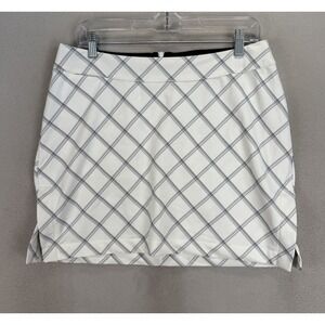 ZOIC Women's Sz Large Golf Tennis Activewear Windowpane Print Side Slits‎ Skirt